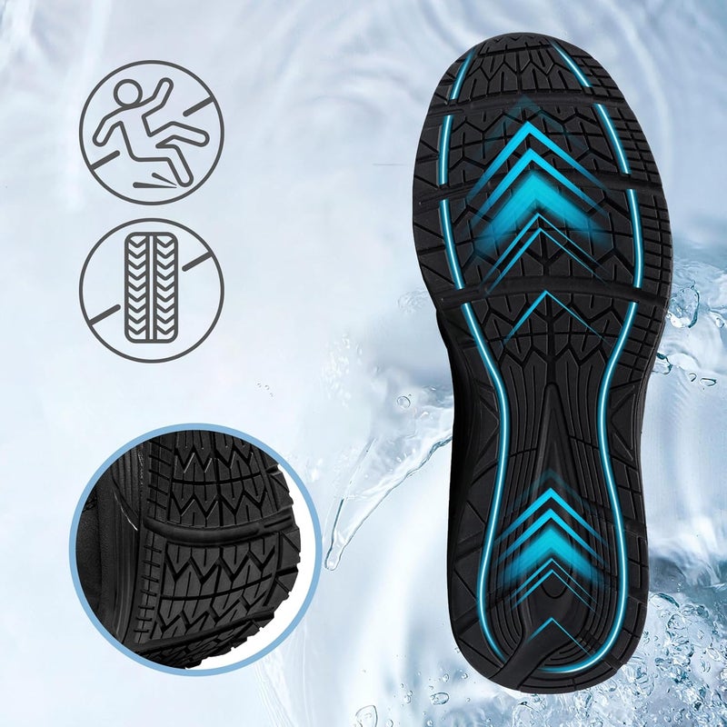 LARNMERN Non Slip Work Shoes for Womens Water Resistant Walking Sneakers Slip On Food Service Chef Kitchen Shoes - Image 2